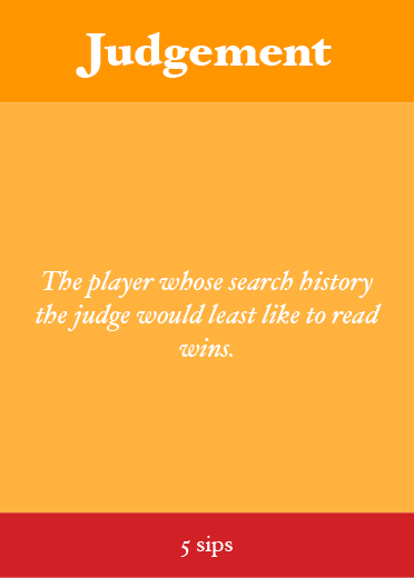 Judgement card example