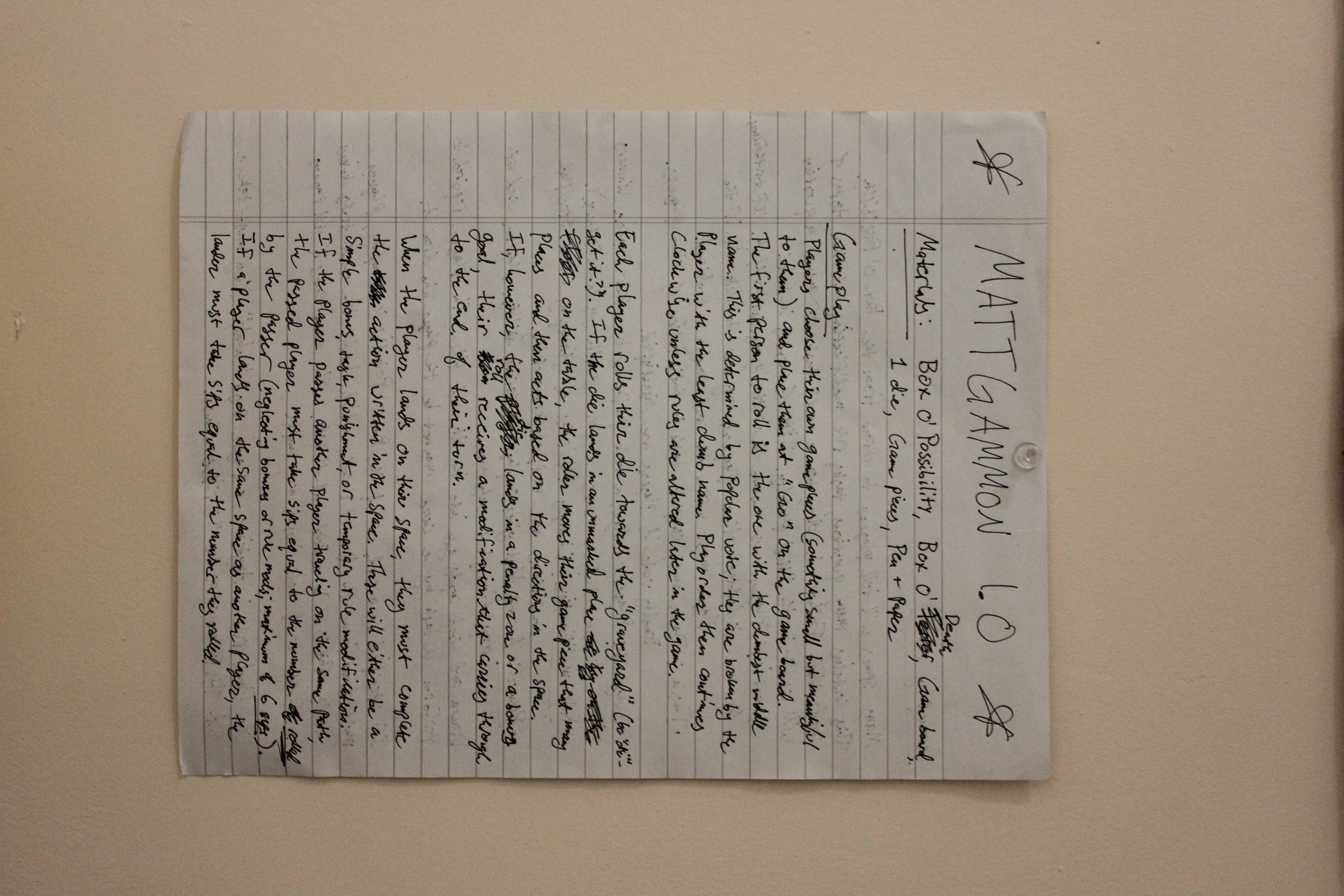 Mattgammon v1.0 rules